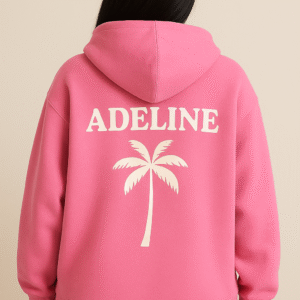Adeline Palm Oversized Zip-Up Hoodie