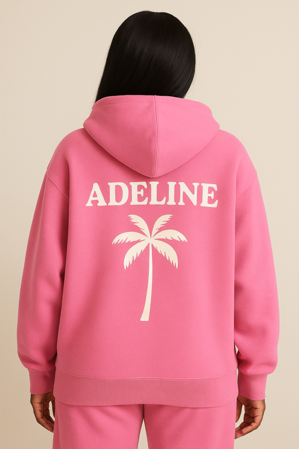 Adeline Palm Oversized Zip-Up Hoodie