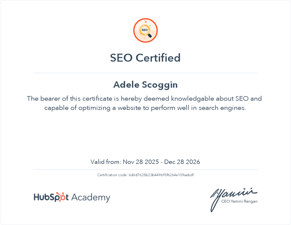 SEO Certifications