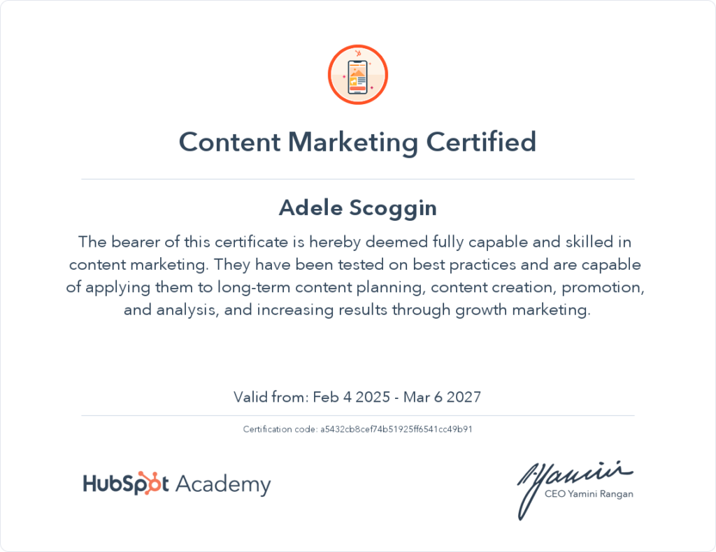 Content Certifications