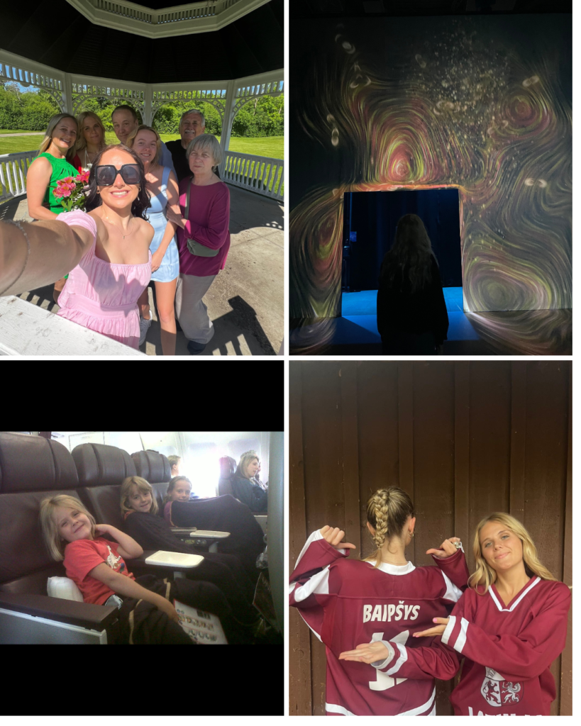 4 images with my friend, family.